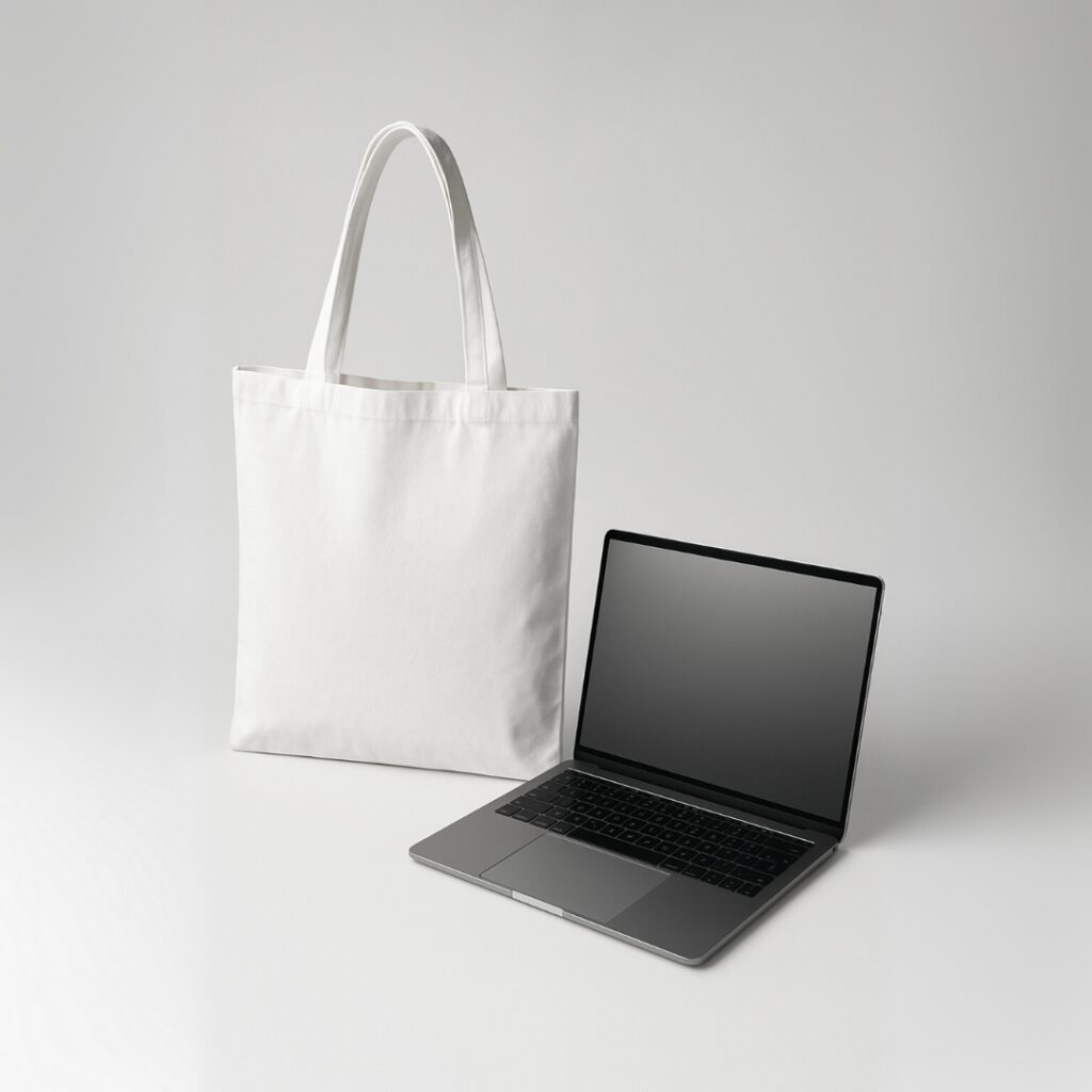 Grosir totebag polosan MOQ 50 dari DOVATAS dengan opsi custom DTF & Sublimasi