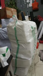 Detail hasil cetak DTF pada totebag katun Heavy dari DOVATAS